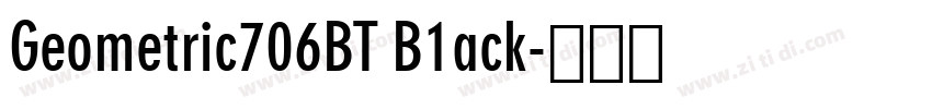 Geometric706BT B1ack字体转换
